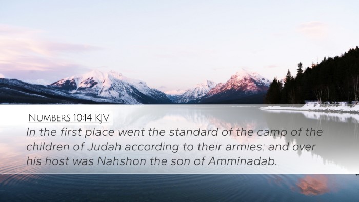 Numbers 10:14 KJV Bible Verse Image