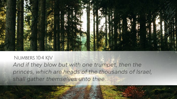 Numbers 10:4 KJV Desktop Wallpaper - And if they blow but with one trumpet, then the - Desktop Bible Verse Wallpaper