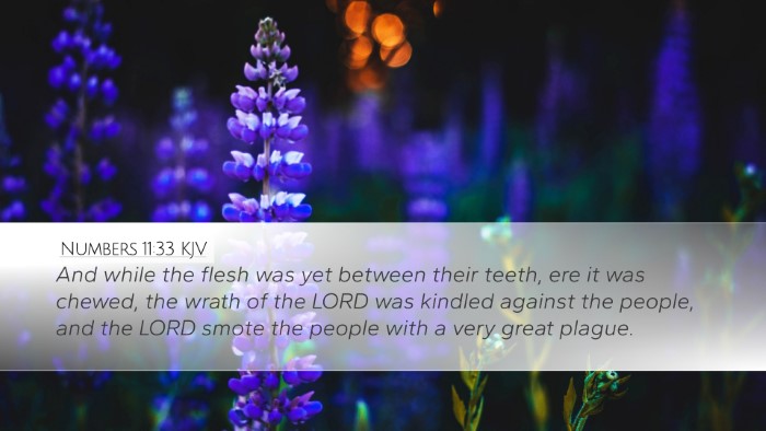 Numbers 11:33 KJV Bible Verse Image