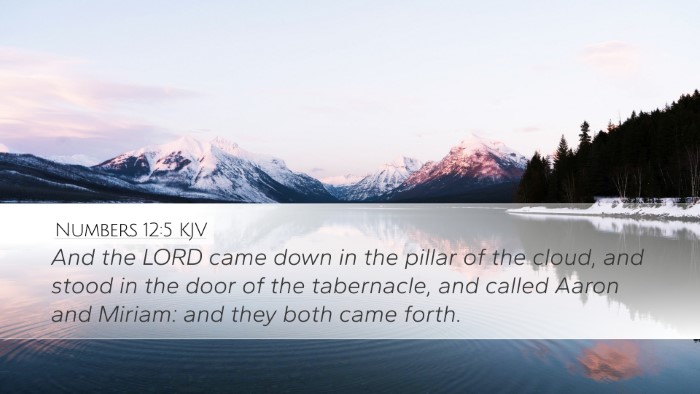 Numbers 12:5 KJV Bible Verse Image