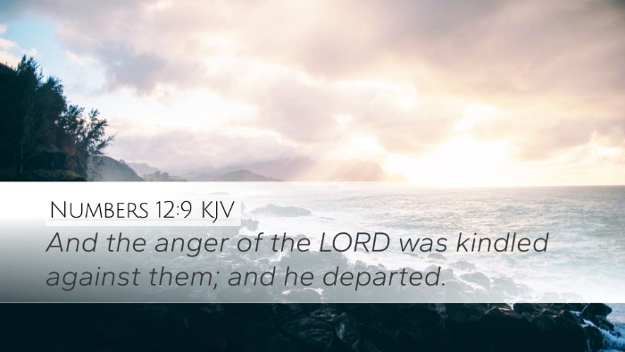 Numbers 12:9 KJV Desktop Wallpaper - And the anger of the LORD was kindled against - Desktop Bible Verse Wallpaper