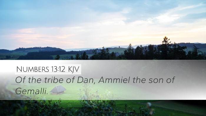 Numbers 13:12 KJV Desktop Wallpaper - Of the tribe of Dan, Ammiel the son of - Desktop Bible Verse Wallpaper