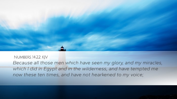 Numbers 14:22 KJV Bible Verse Image