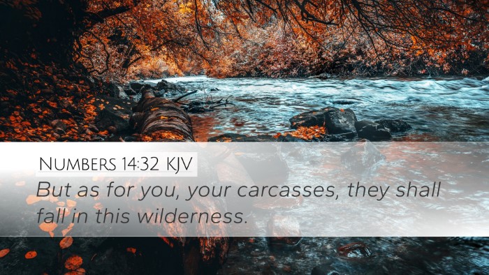 Numbers 14:32 KJV Bible Verse Image