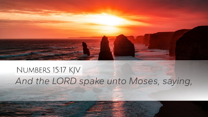 Numbers 15:17 KJV Bible Verse Image