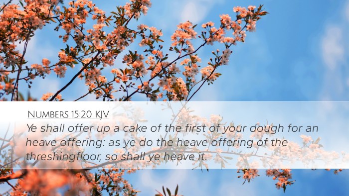 Numbers 15:20 KJV Desktop Wallpaper - Ye shall offer up a cake of the first of your - Desktop Bible Verse Wallpaper