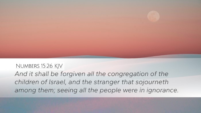 Numbers 15:26 KJV Desktop Wallpaper - And it shall be forgiven all the congregation of - Desktop Bible Verse Wallpaper