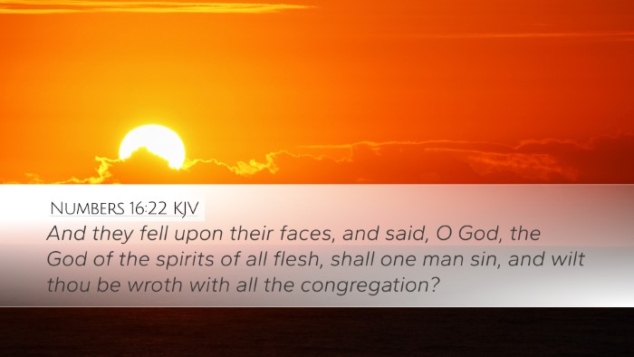 Numbers 16:22 KJV Bible Verse Image