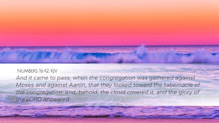 Numbers 16:42 KJV Bible Verse Image