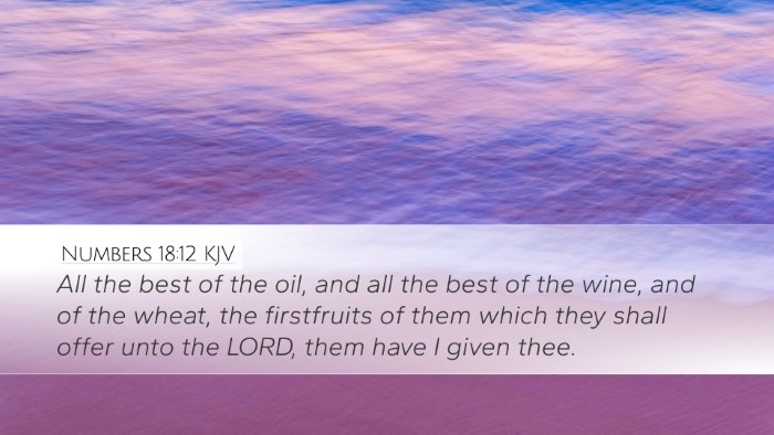 Numbers 18:12 KJV Bible Verse Image