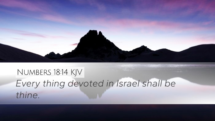 Numbers 18:14 KJV Desktop Wallpaper - Every thing devoted in Israel shall be - Desktop Bible Verse Wallpaper