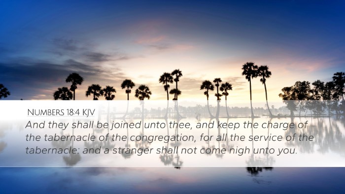 Numbers 18:4 KJV Bible Verse Image