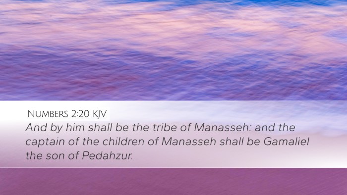 Numbers 2:20 KJV Bible Verse Image