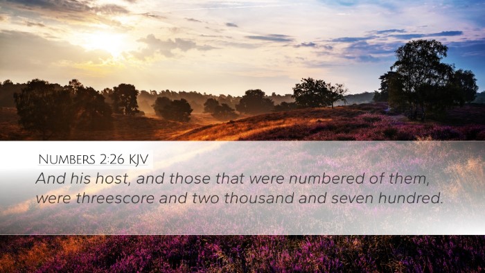 Numbers 2:26 KJV Desktop Wallpaper - And his host, and those that were numbered of - Desktop Bible Verse Wallpaper