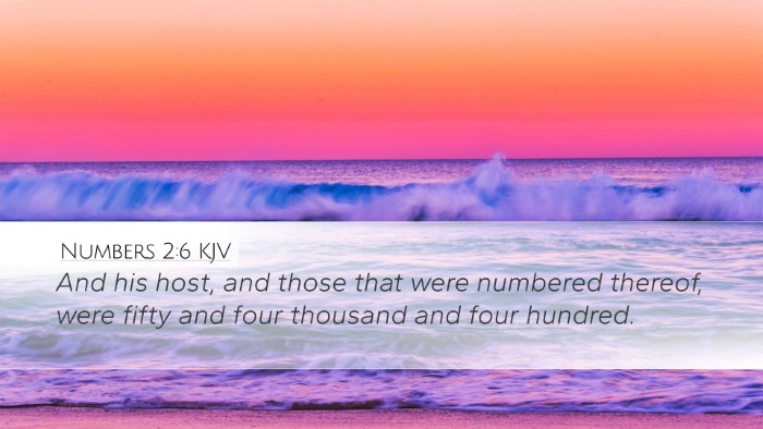 Numbers 2:6 KJV Desktop Wallpaper - And his host, and those that were numbered - Desktop Bible Verse Wallpaper