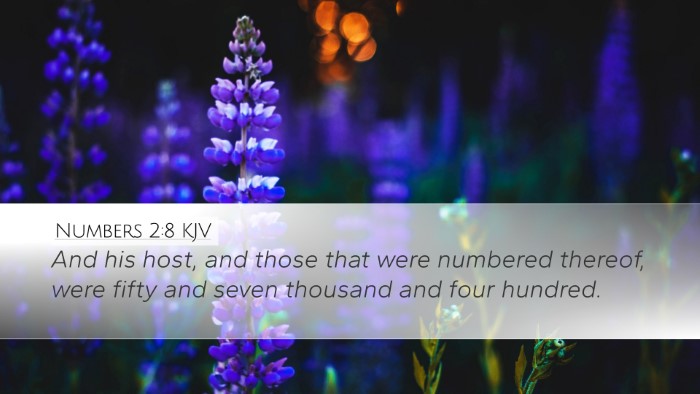 Numbers 2:8 KJV Desktop Wallpaper - And his host, and those that were numbered - Desktop Bible Verse Wallpaper