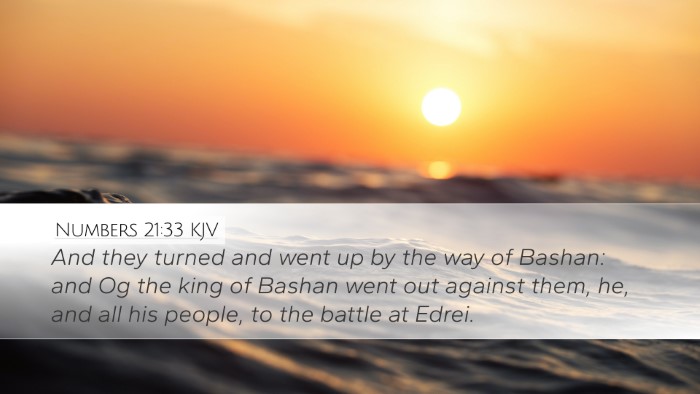 Numbers 21:33 KJV Bible Verse Image