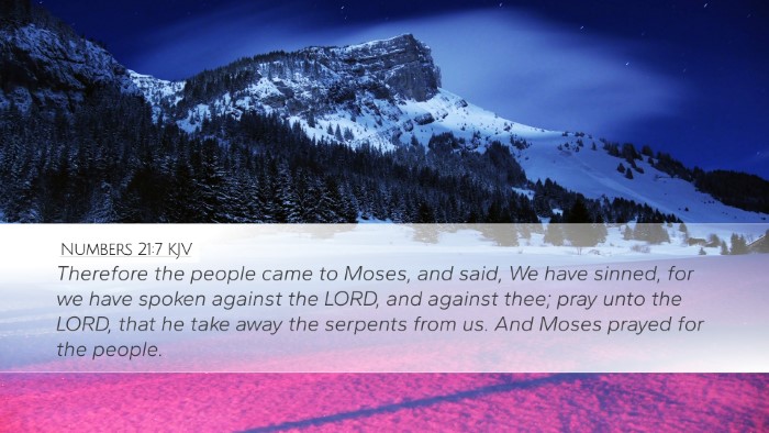 Numbers 21:7 KJV Desktop Wallpaper - Therefore the people came to Moses, and said, We - Desktop Bible Verse Wallpaper