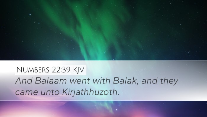 Numbers 22:39 KJV Bible Verse Image