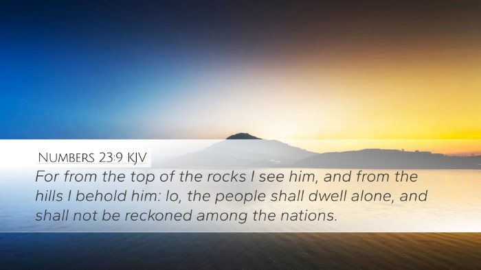 Numbers 23:9 KJV Bible Verse Image