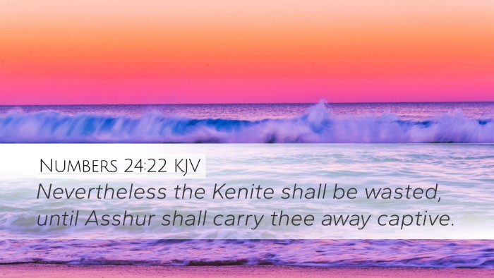 Numbers 24:22 KJV Bible Verse Image