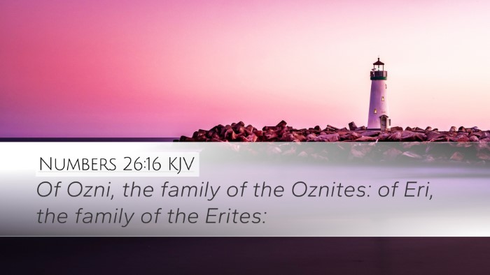 Numbers 26:16 KJV Desktop Wallpaper - Of Ozni, the family of the Oznites: of Eri, the - Desktop Bible Verse Wallpaper