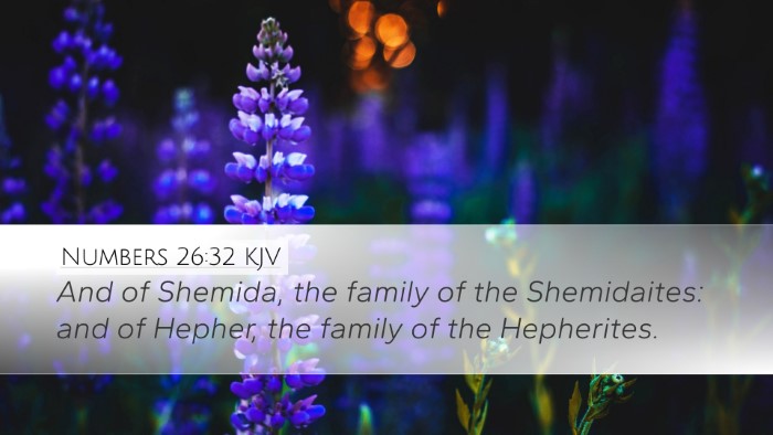 Numbers 26:32 KJV Desktop Wallpaper - And of Shemida, the family of the Shemidaites: - Desktop Bible Verse Wallpaper
