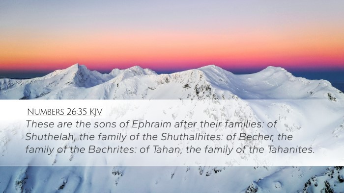 Numbers 26:35 KJV Desktop Wallpaper - These are the sons of Ephraim after their - Desktop Bible Verse Wallpaper