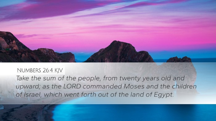 Numbers 26:4 KJV Desktop Wallpaper - Take the sum of the people, from twenty years old - Desktop Bible Verse Wallpaper