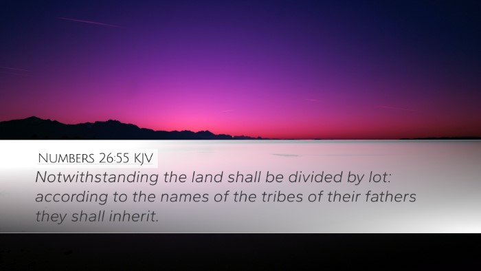 Numbers 26:55 KJV Bible Verse Image