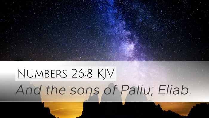 Numbers 26:8 KJV Desktop Wallpaper - And the sons of Pallu; - Desktop Bible Verse Wallpaper