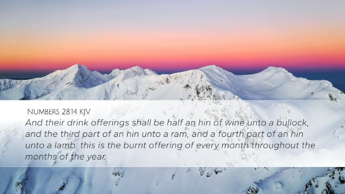Numbers 28:14 KJV Bible Verse Image