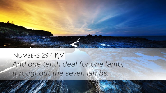 Numbers 29:4 KJV Desktop Wallpaper - And one tenth deal for one lamb, throughout the - Desktop Bible Verse Wallpaper