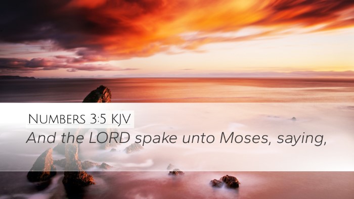 Numbers 3:5 KJV Desktop Wallpaper - And the LORD spake unto Moses, - Desktop Bible Verse Wallpaper