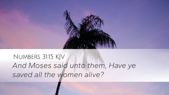 Numbers 31:15 KJV Bible Verse Image