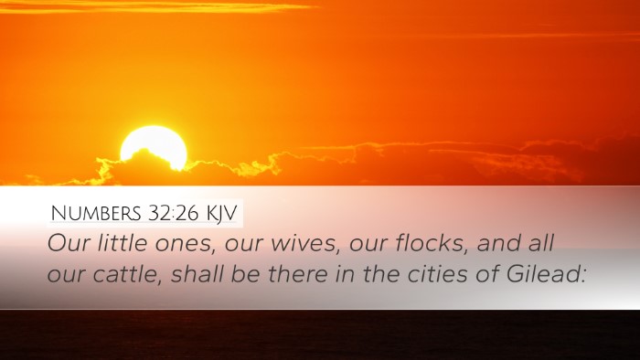 Numbers 32:26 KJV Bible Verse Image
