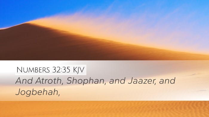 Numbers 32:35 KJV Bible Verse Image