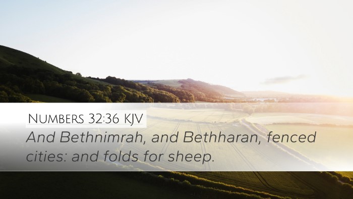 Numbers 32:36 KJV Bible Verse Image