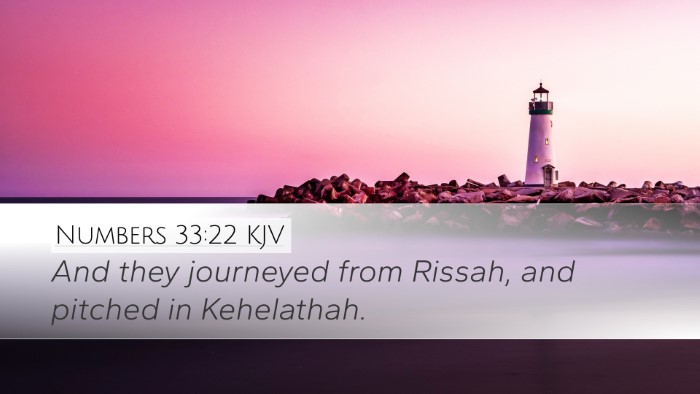 Numbers 33:22 KJV Desktop Wallpaper - And they journeyed from Rissah, and pitched in - Desktop Bible Verse Wallpaper