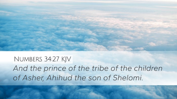 Numbers 34:27 KJV Desktop Wallpaper - And the prince of the tribe of the children of - Desktop Bible Verse Wallpaper