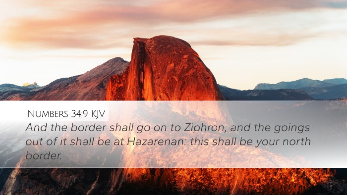Numbers 34:9 KJV Desktop Wallpaper - And the border shall go on to Ziphron, and the - Desktop Bible Verse Wallpaper