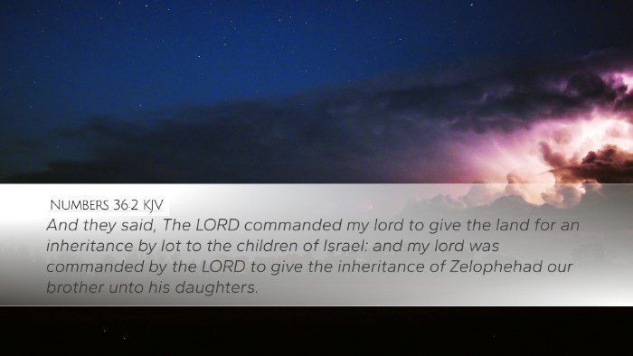 Numbers 36:2 KJV Bible Verse Image