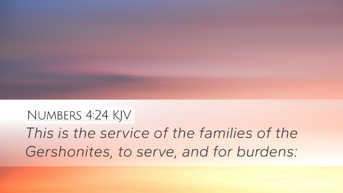 Numbers 4:24 KJV Bible Verse Image