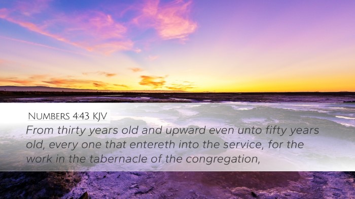 Numbers 4:43 KJV Bible Verse Image