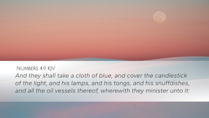 Numbers 4:9 KJV Bible Verse Image