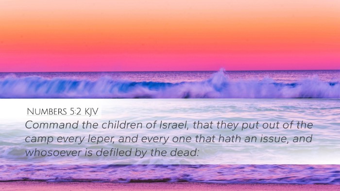 Numbers 5:2 KJV Desktop Wallpaper - Command the children of Israel, that they put out - Desktop Bible Verse Wallpaper
