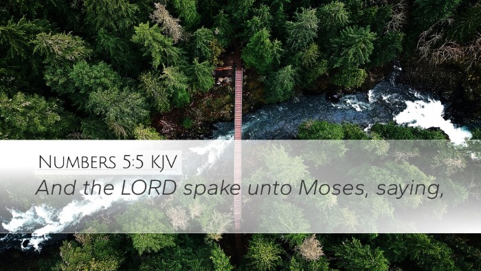 Numbers 5:5 KJV Desktop Wallpaper - And the LORD spake unto Moses, - Desktop Bible Verse Wallpaper
