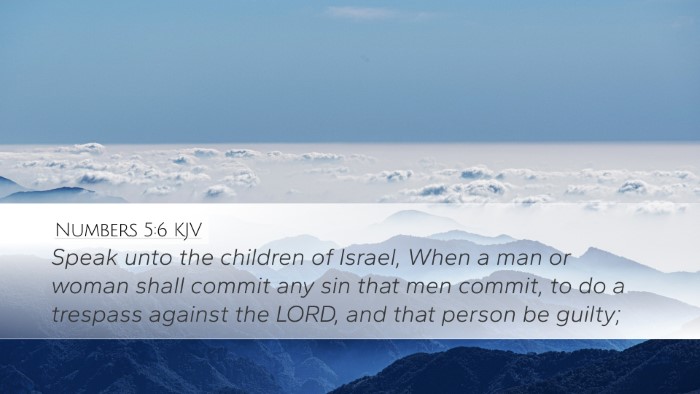 Numbers 5:6 KJV Bible Verse Image