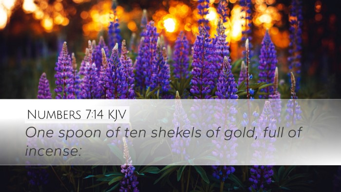 Numbers 7:14 KJV Bible Verse Image