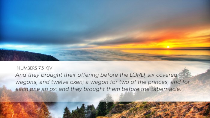 Numbers 7:3 KJV Desktop Wallpaper - And they brought their offering before the LORD, - Desktop Bible Verse Wallpaper